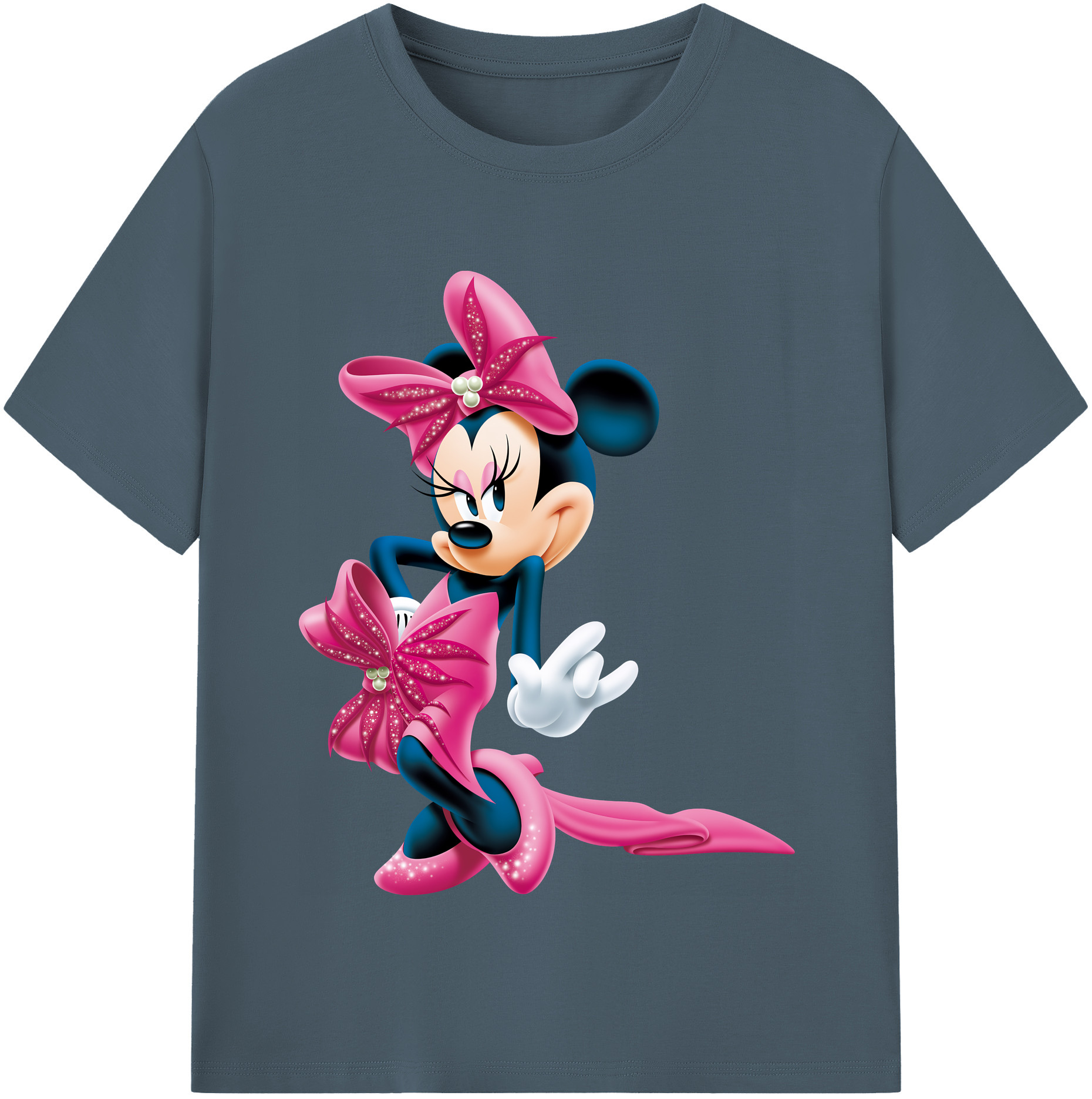 （画像用） ミッキーマウス Mickey Mouse 綿100％半袖Tシャツ（フロントプリント）